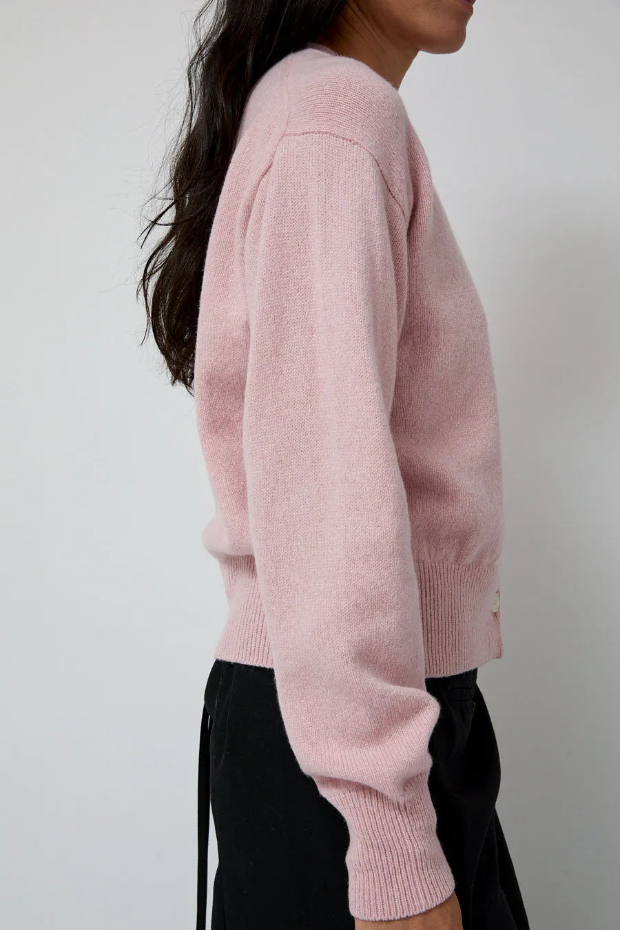 &Daughter Ada Crewneck Cardigan in Pink sold by No. 6 product image thumbnail 4