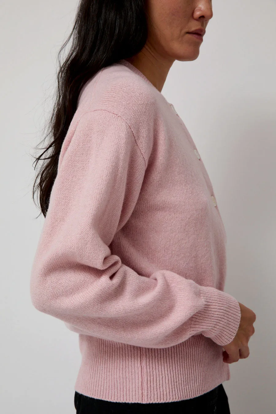 &Daughter Ada Crewneck Cardigan in Pink sold by No. 6 product image thumbnail 5