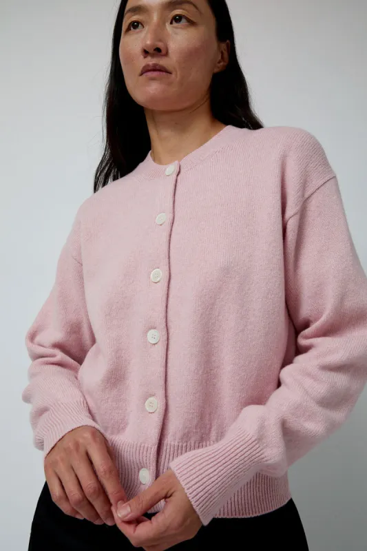 &Daughter Ada Crewneck Cardigan in Pink sold by No. 6