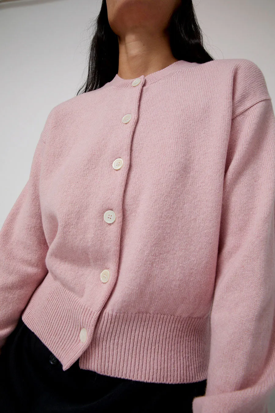 &Daughter Ada Crewneck Cardigan in Pink sold by No. 6 product image thumbnail 3