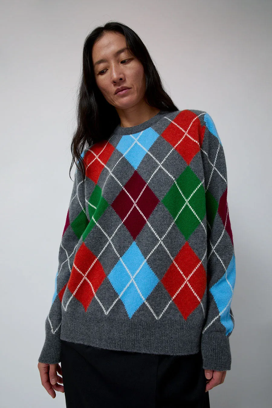&Daughter Argyle Crewneck Sweater in Derby and Adonis sold by No. 6 product image thumbnail 3
