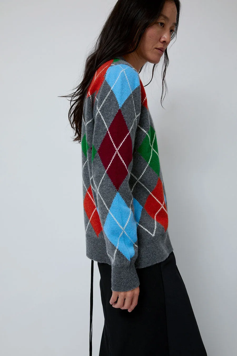 &Daughter Argyle Crewneck Sweater in Derby and Adonis sold by No. 6 product image thumbnail 4