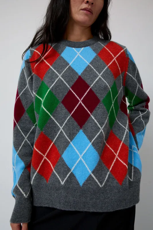 &Daughter Argyle Crewneck Sweater in Derby and Adonis sold by No. 6