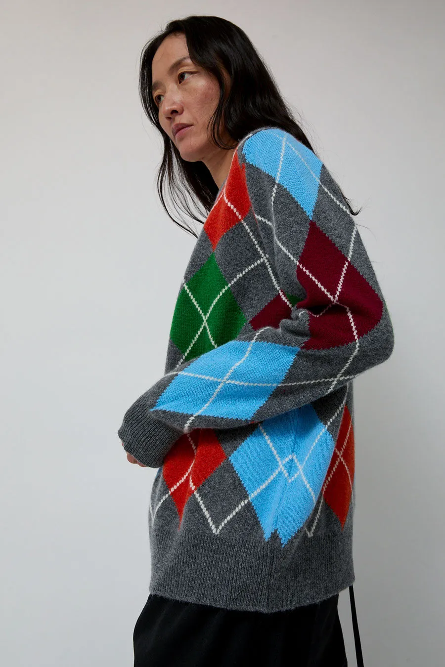 &Daughter Argyle Crewneck Sweater in Derby and Adonis sold by No. 6 product image thumbnail 2