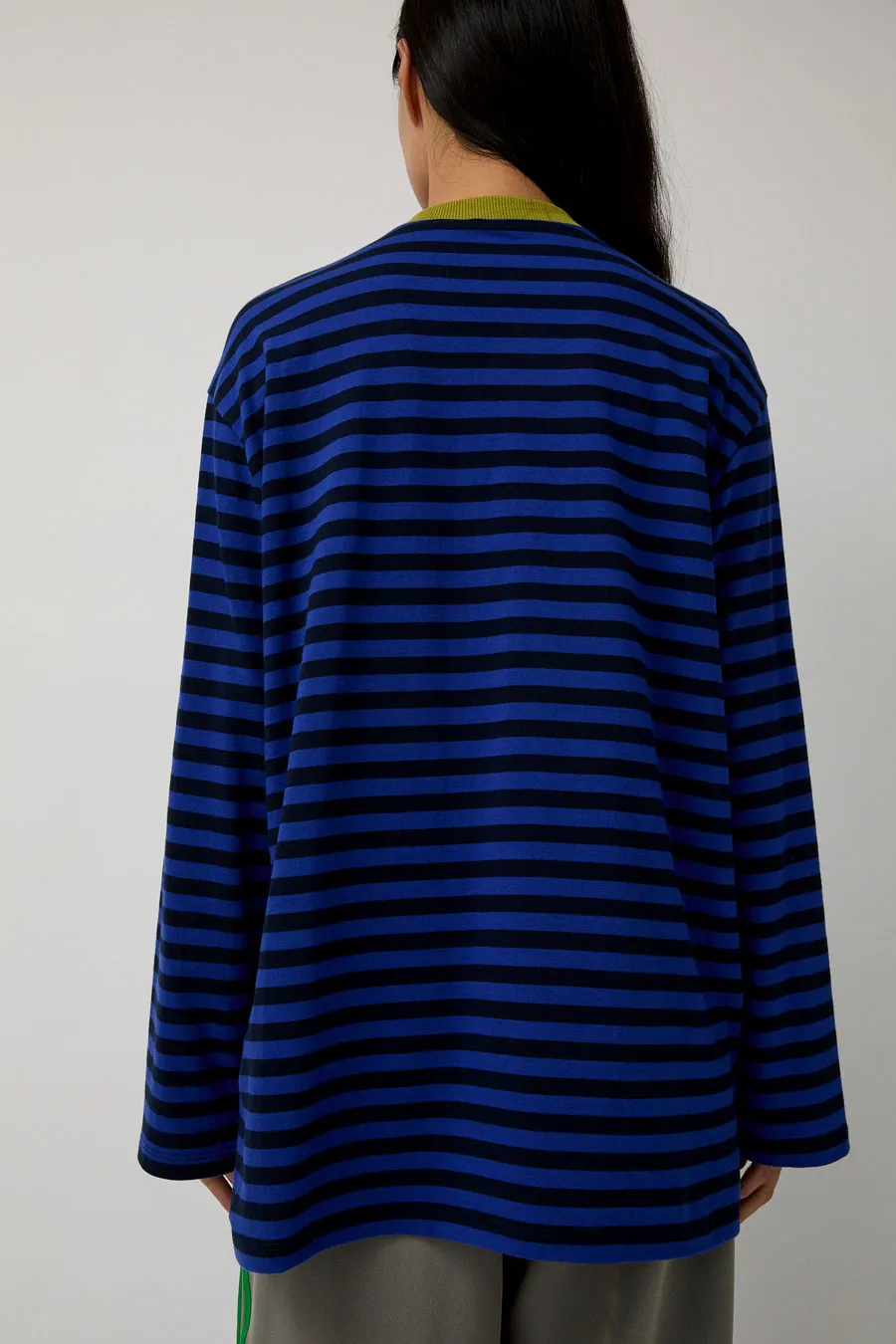 KkCo Long Sleeve Box Tee in Cobalt and Midnight Stripe sold by No. 6 product image thumbnail 5