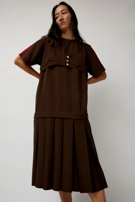KkCo Box Pleat Dress in Mud made by No. 6