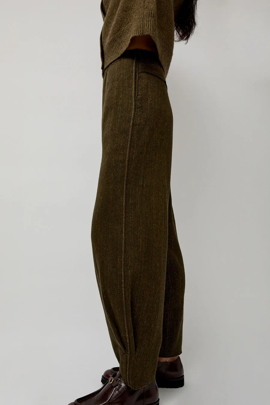 Boboutic Wool Linen Canvas Trousers in Green sold by No. 6 product image thumbnail 4
