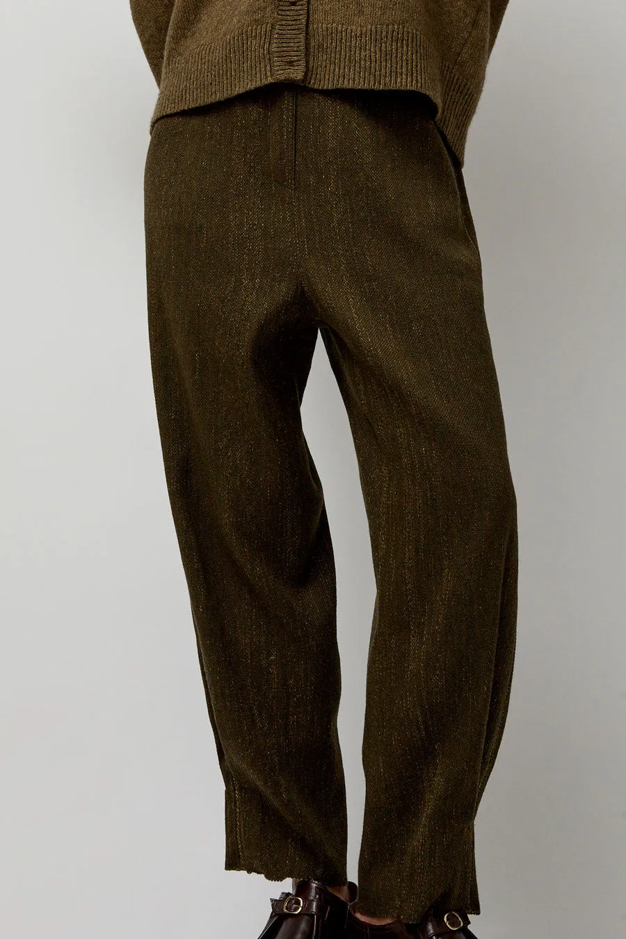 Boboutic Wool Linen Canvas Trousers in Green sold by No. 6 product image thumbnail 5
