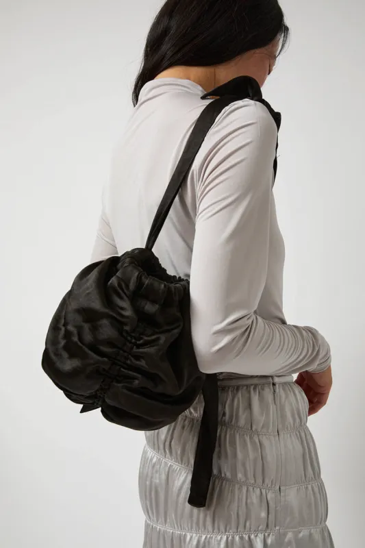 Anggae Satin Mini Ball Bag in Black sold by No. 6