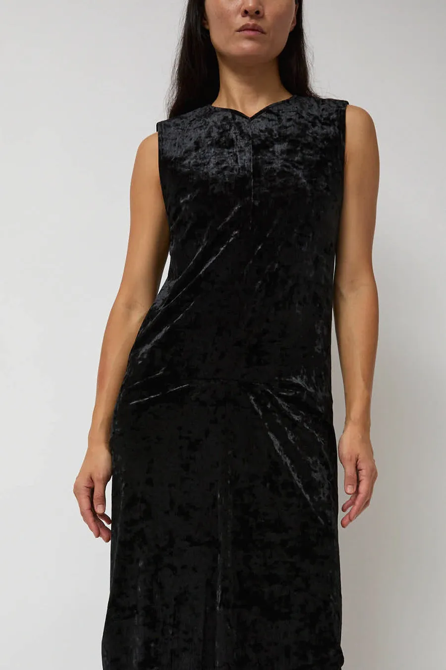 Anggae Washed Velvet Long Dress in Black sold by No. 6 product image thumbnail 4