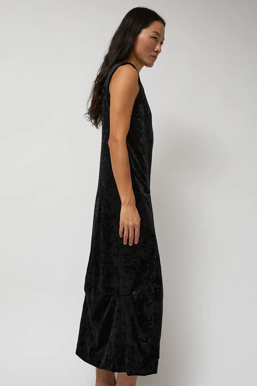 Anggae Washed Velvet Long Dress in Black sold by No. 6 product image thumbnail 5