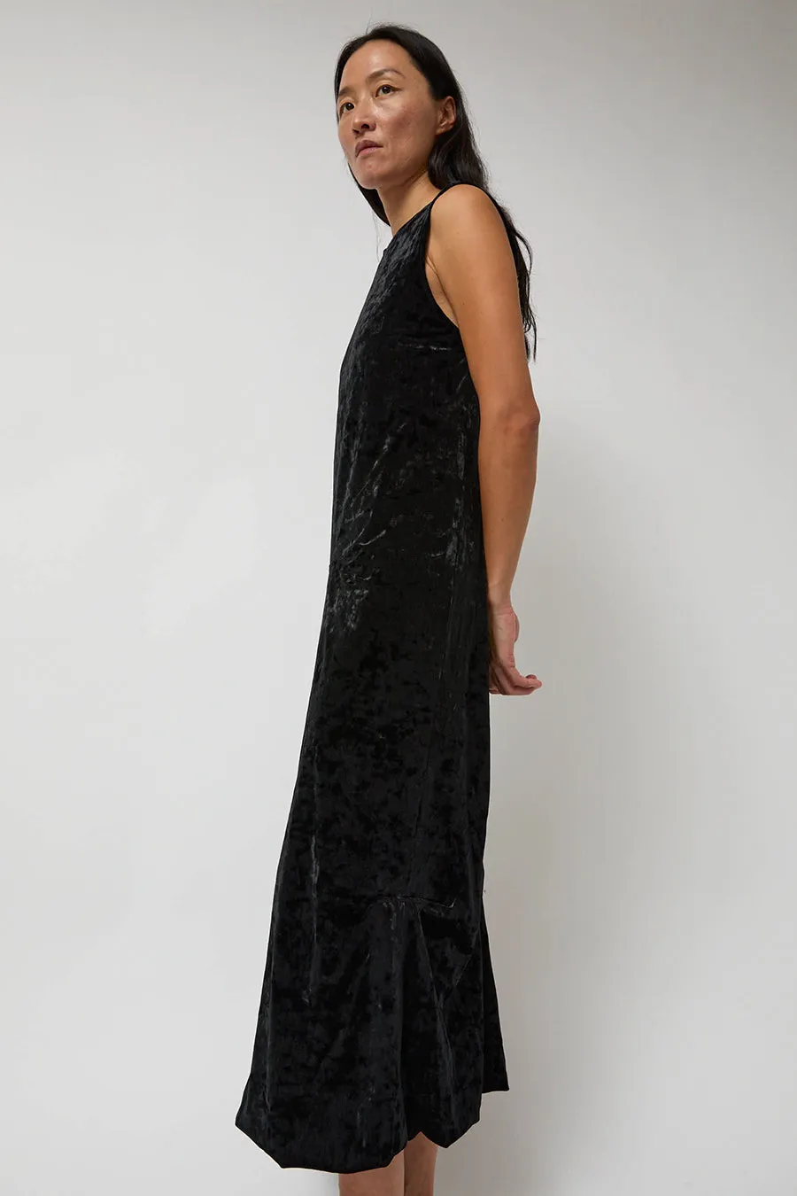 Anggae Washed Velvet Long Dress in Black sold by No. 6 product image thumbnail 3