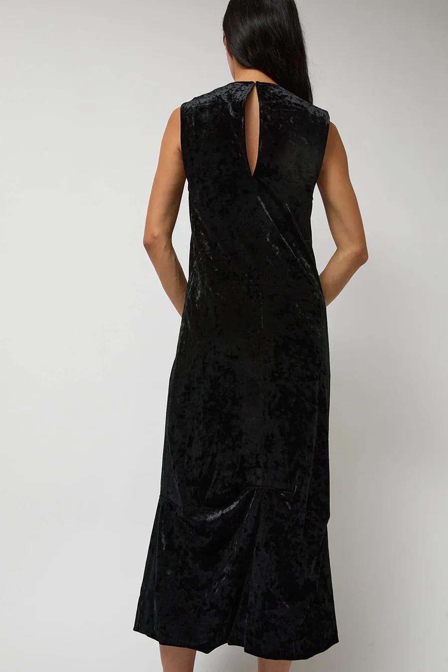Anggae Washed Velvet Long Dress in Black sold by No. 6 product image thumbnail 2