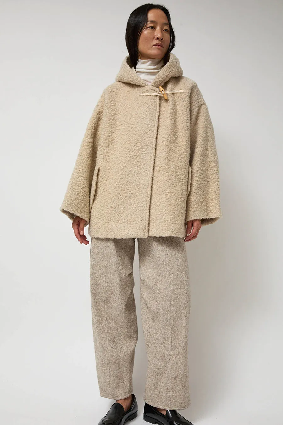 Anggae Fuzzy Hood Outer in Ivory sold by No. 6 product image thumbnail 3