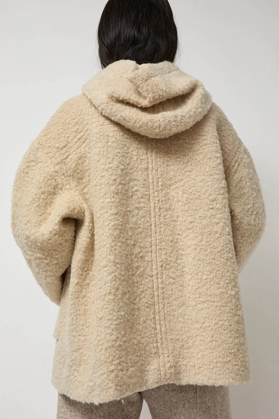 Anggae Fuzzy Hood Outer in Ivory sold by No. 6 product image thumbnail 4