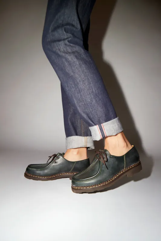 Paraboot Michael Shoe in Lisse Vert sold by No. 6