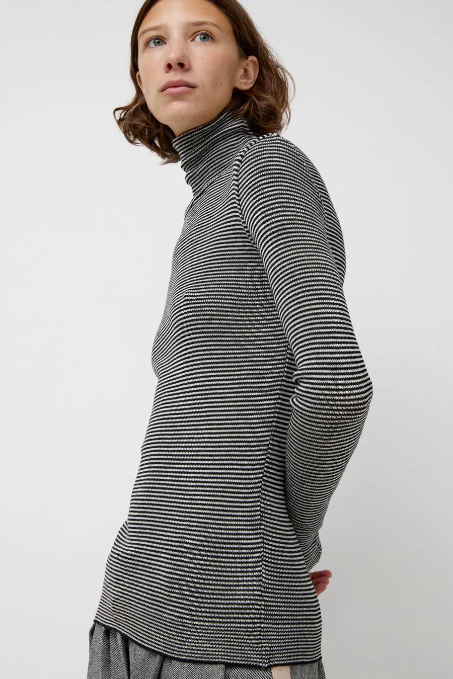 Modus Vivendi Alpha Rollneck in Espresso Fine Stripes sold by No. 6 product image thumbnail 3