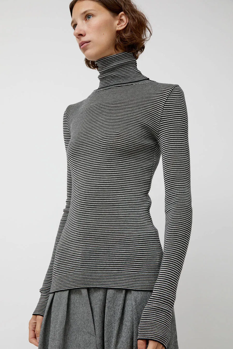 Modus Vivendi Alpha Rollneck in Espresso Fine Stripes sold by No. 6 product image thumbnail 4