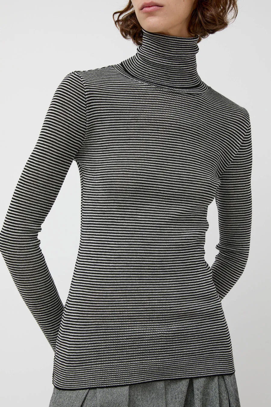 Modus Vivendi Alpha Rollneck in Espresso Fine Stripes sold by No. 6 product image thumbnail 5