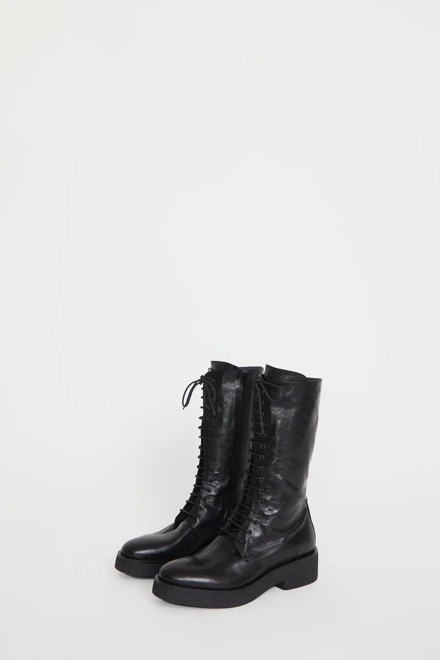 No.6 Lace Up Crepe Sole Boot in Nero sold by No. 6 product image thumbnail 3