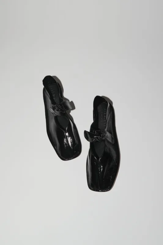 Hereu Llasada Shoe in Black Crinkled Glossy made by No. 6