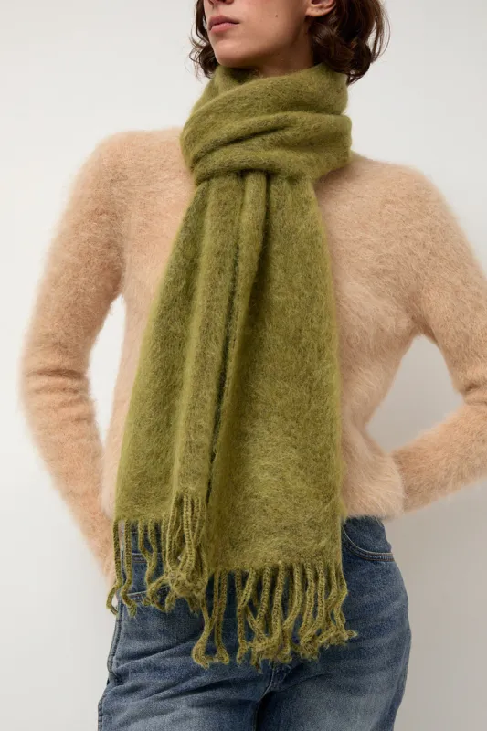 Sayaka Davis Ribbed Mohair Scarf in Matcha sold by No. 6