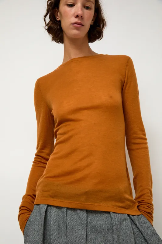 Sayaka Davis Sheer Long Sleeve in Camel made by No. 6