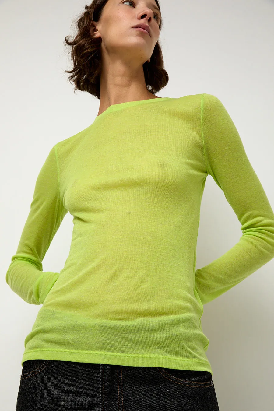 Sayaka Davis Sheer Long Sleeve in Wasabi sold by No. 6 product image thumbnail 4