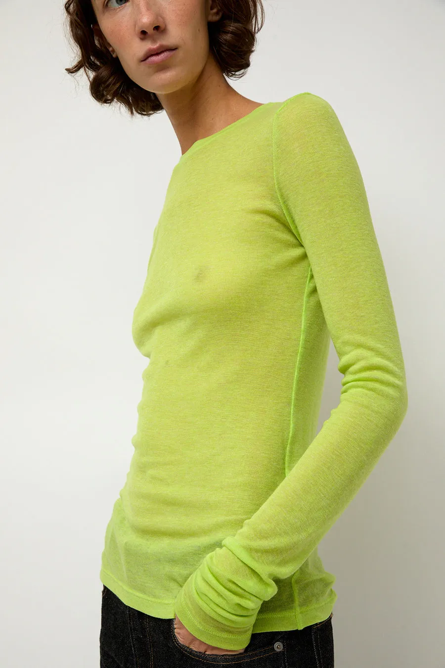 Sayaka Davis Sheer Long Sleeve in Wasabi sold by No. 6 product image thumbnail 2