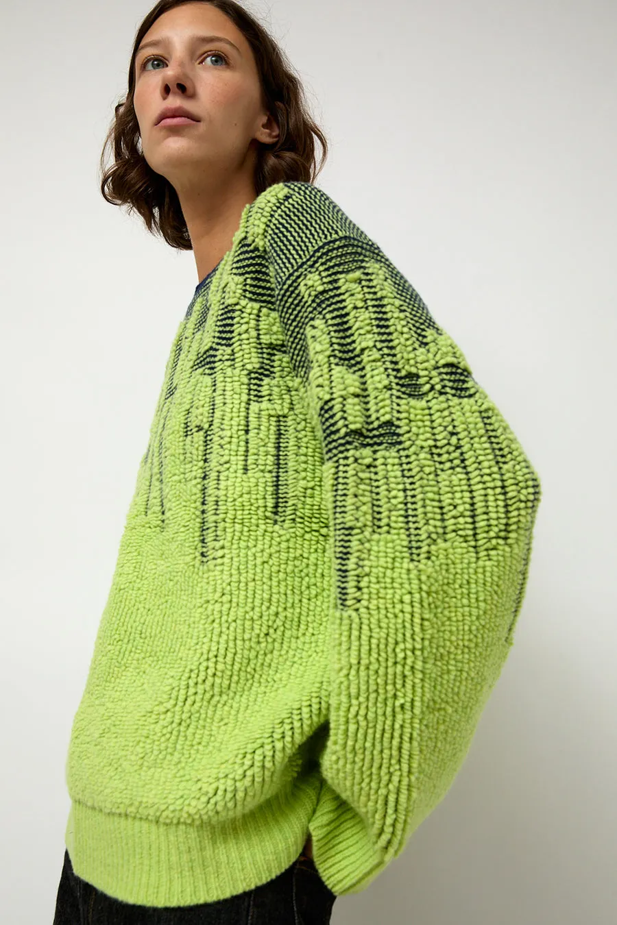 Sayaka Davis Pile Jacquard Sweater in Wasabi sold by No. 6 product image thumbnail 2