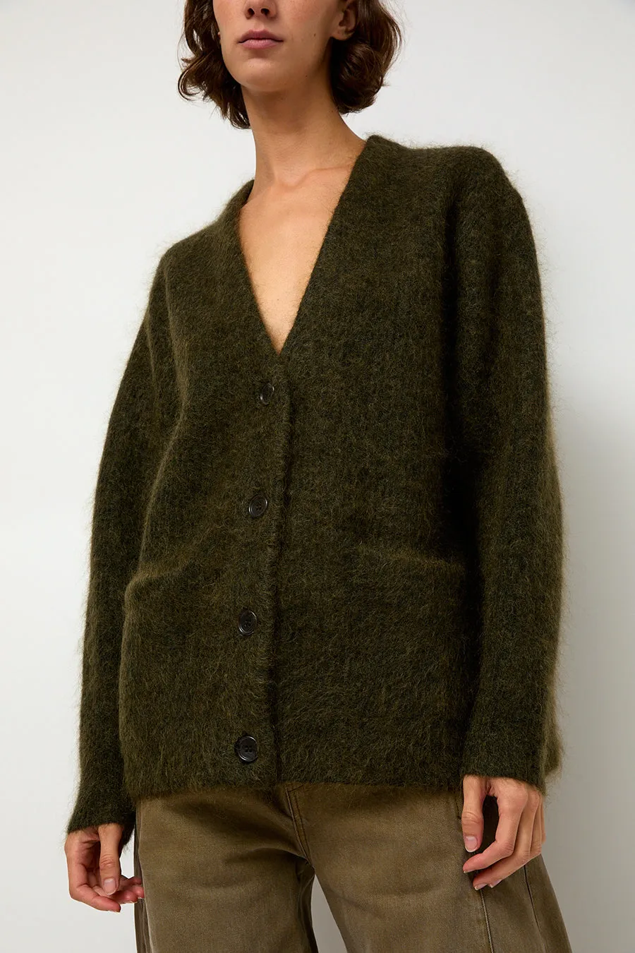 Sayaka Davis Mohair Cardigan in Olive sold by No. 6 product image thumbnail 4
