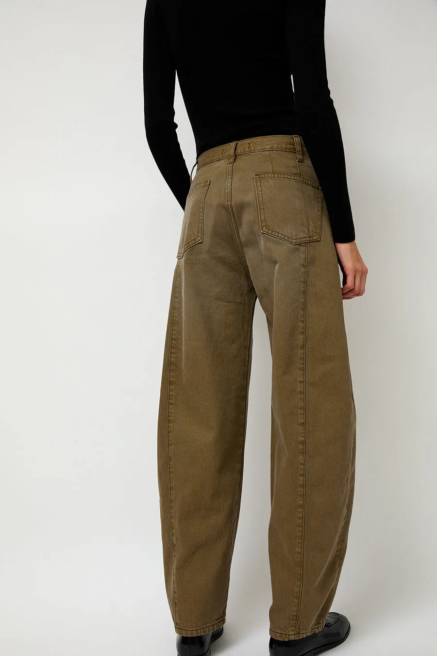 Sayaka Davis Barrel Denim Pants in Mocha sold by No. 6 product image thumbnail 5