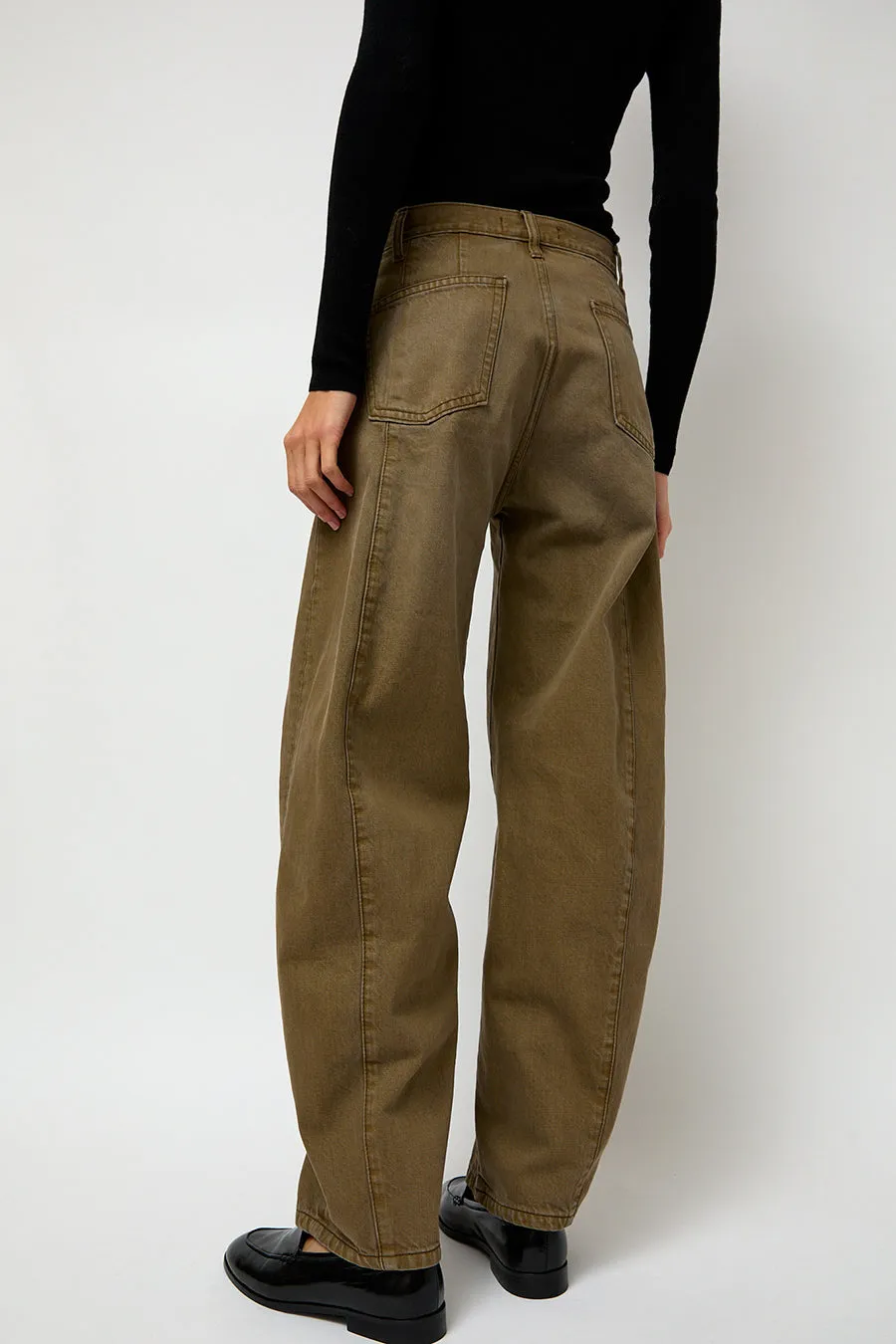 Sayaka Davis Barrel Denim Pants in Mocha sold by No. 6 product image thumbnail 4