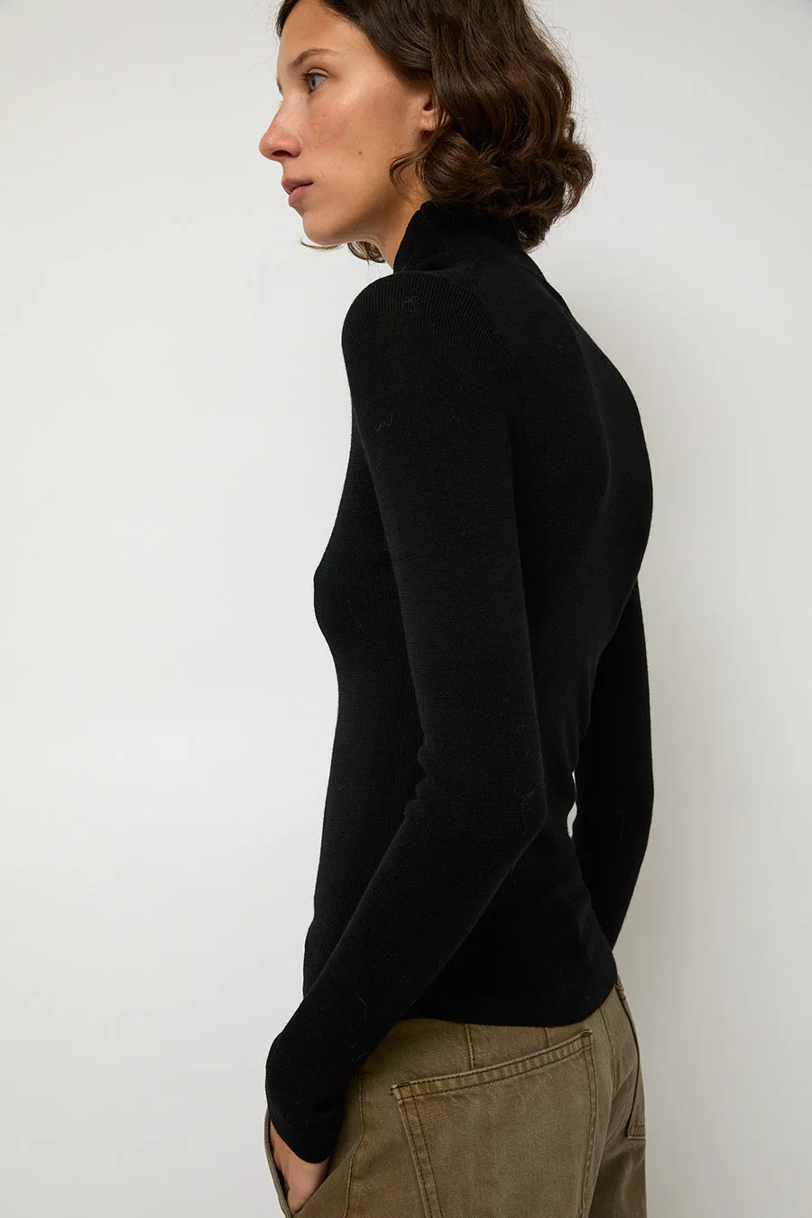 Sayaka Davis Ribbed High Neck in Black sold by No. 6 product image thumbnail 4