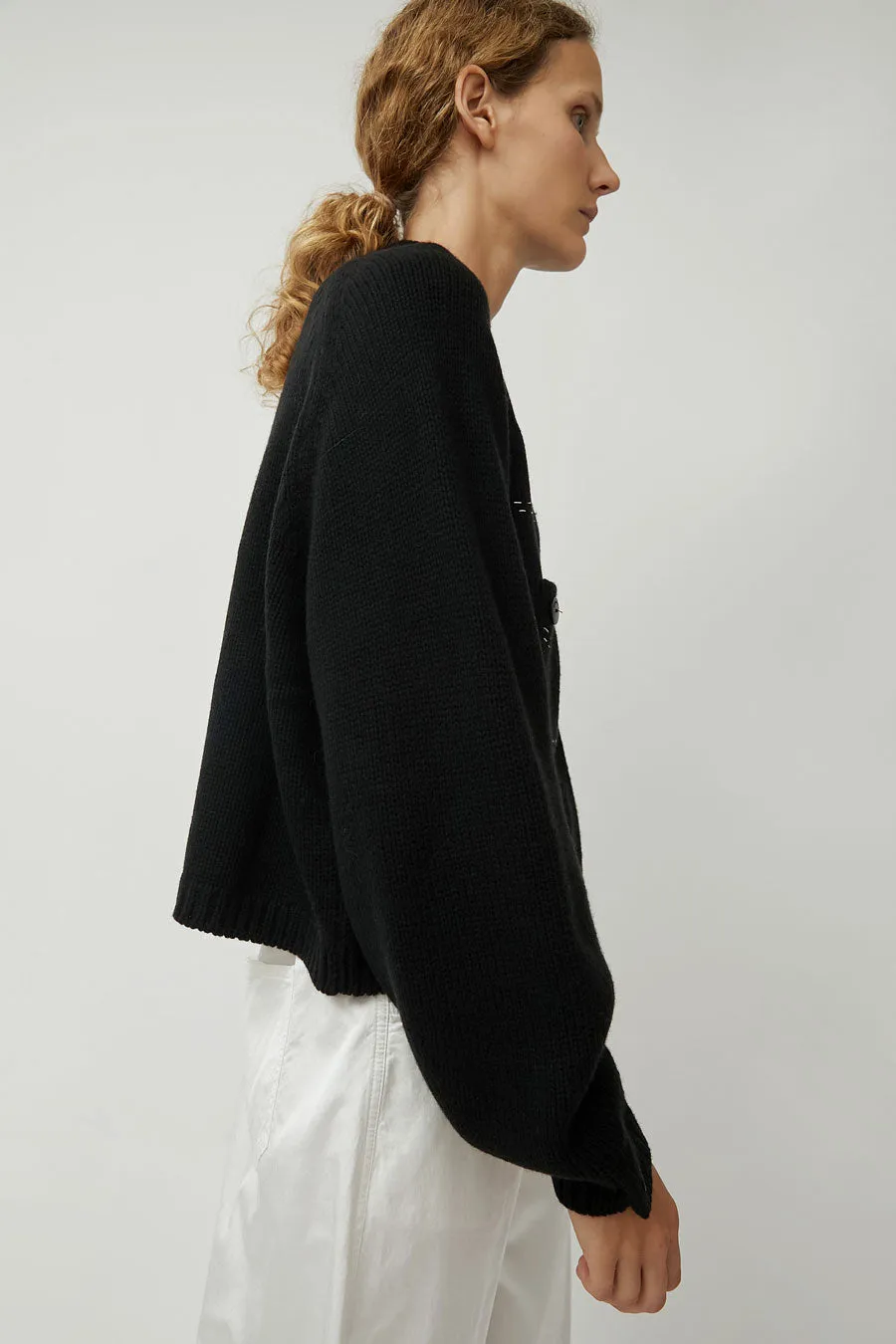 CORDERA Merino Wool Stitched Cardigan in Black sold by No. 6 product image thumbnail 3