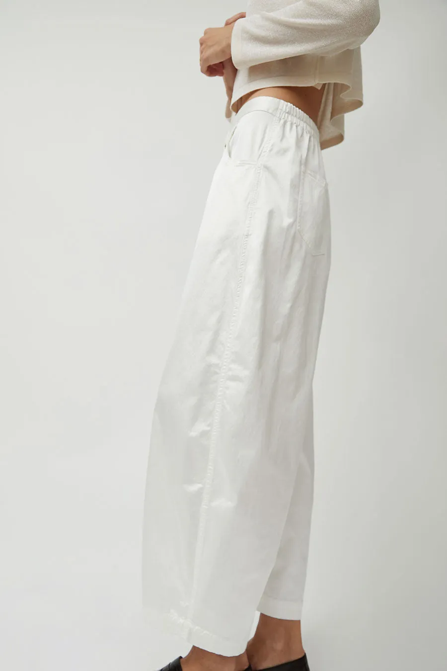 CORDERA Satin Curved Pants in White sold by No. 6 product image thumbnail 4