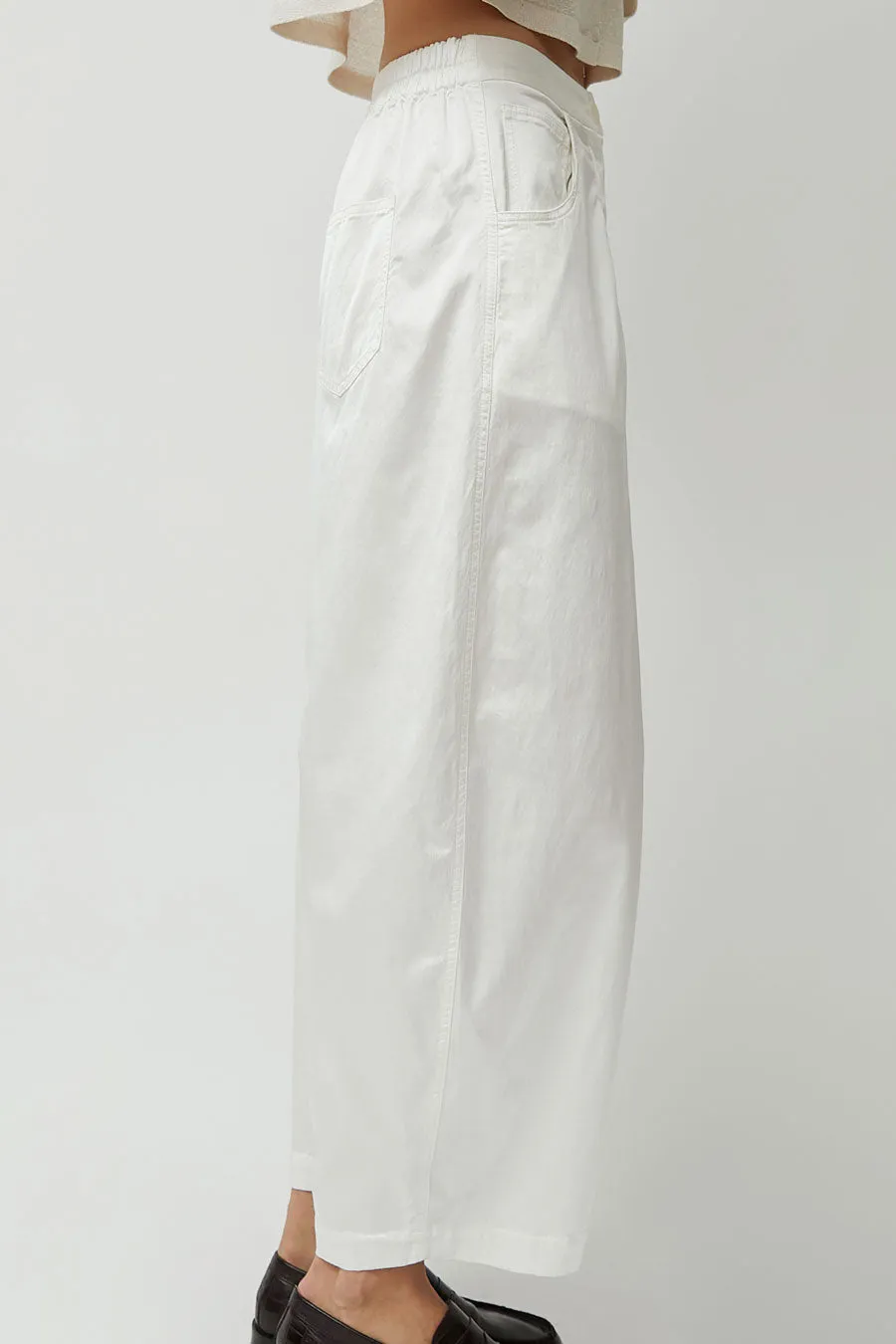 CORDERA Satin Curved Pants in White sold by No. 6 product image thumbnail 2