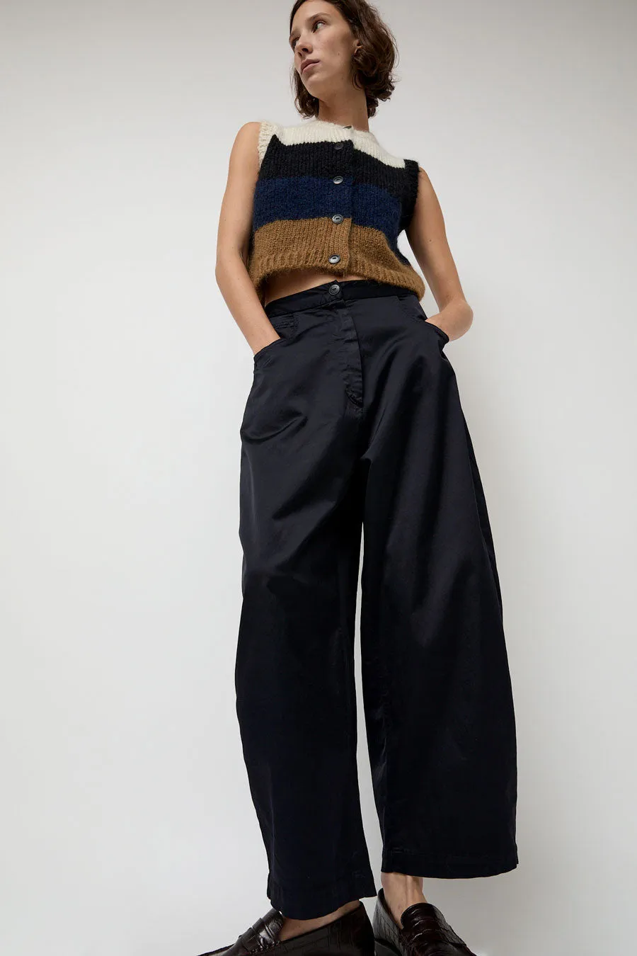 CORDERA Satin Curved Pants in Night sold by No. 6