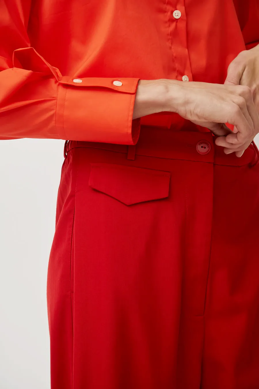 CORDERA Tailoring Pocket Pants in Red sold by No. 6 product image thumbnail 3