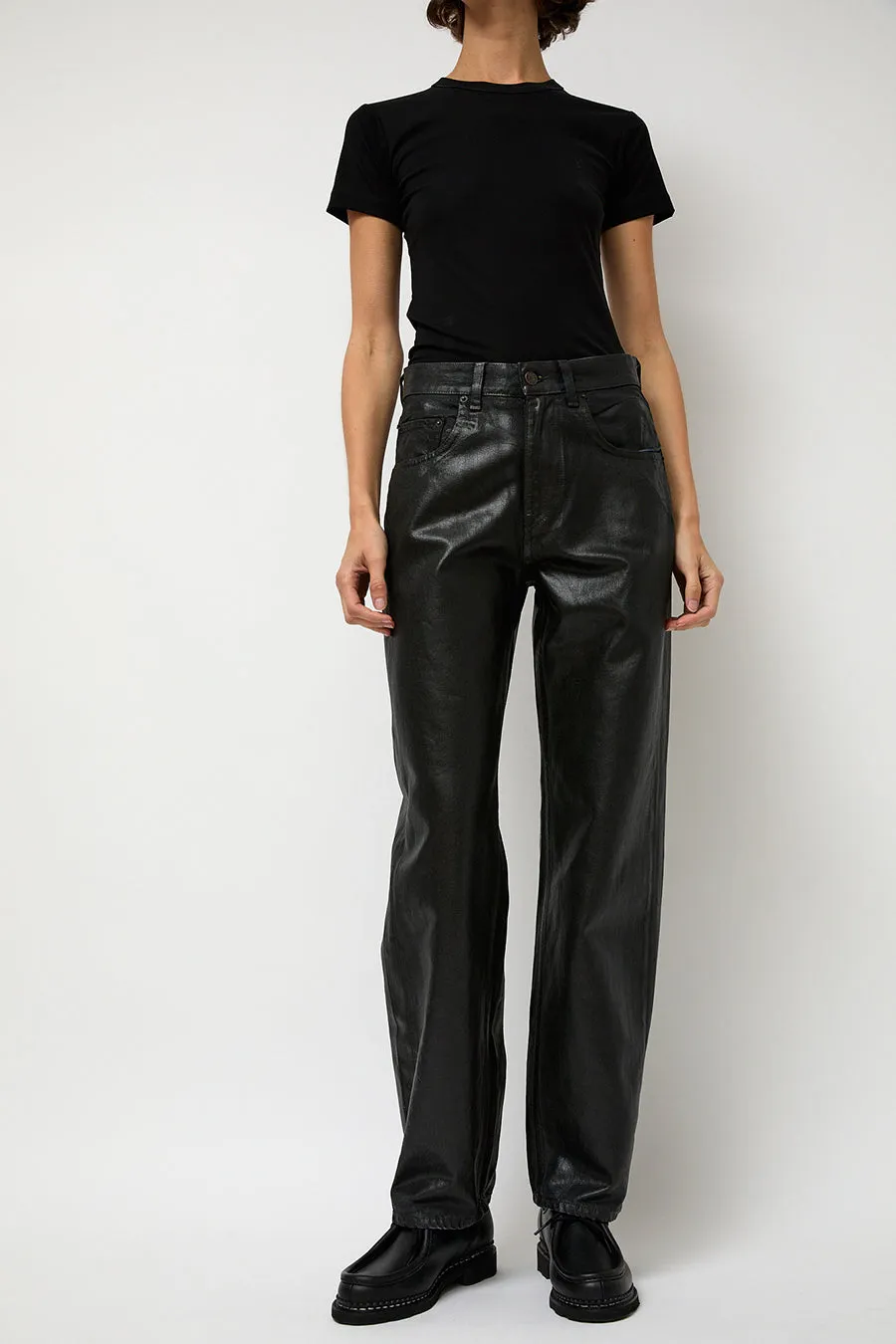 6397 Pitched Baggy Jeans in Black Blue sold by No. 6