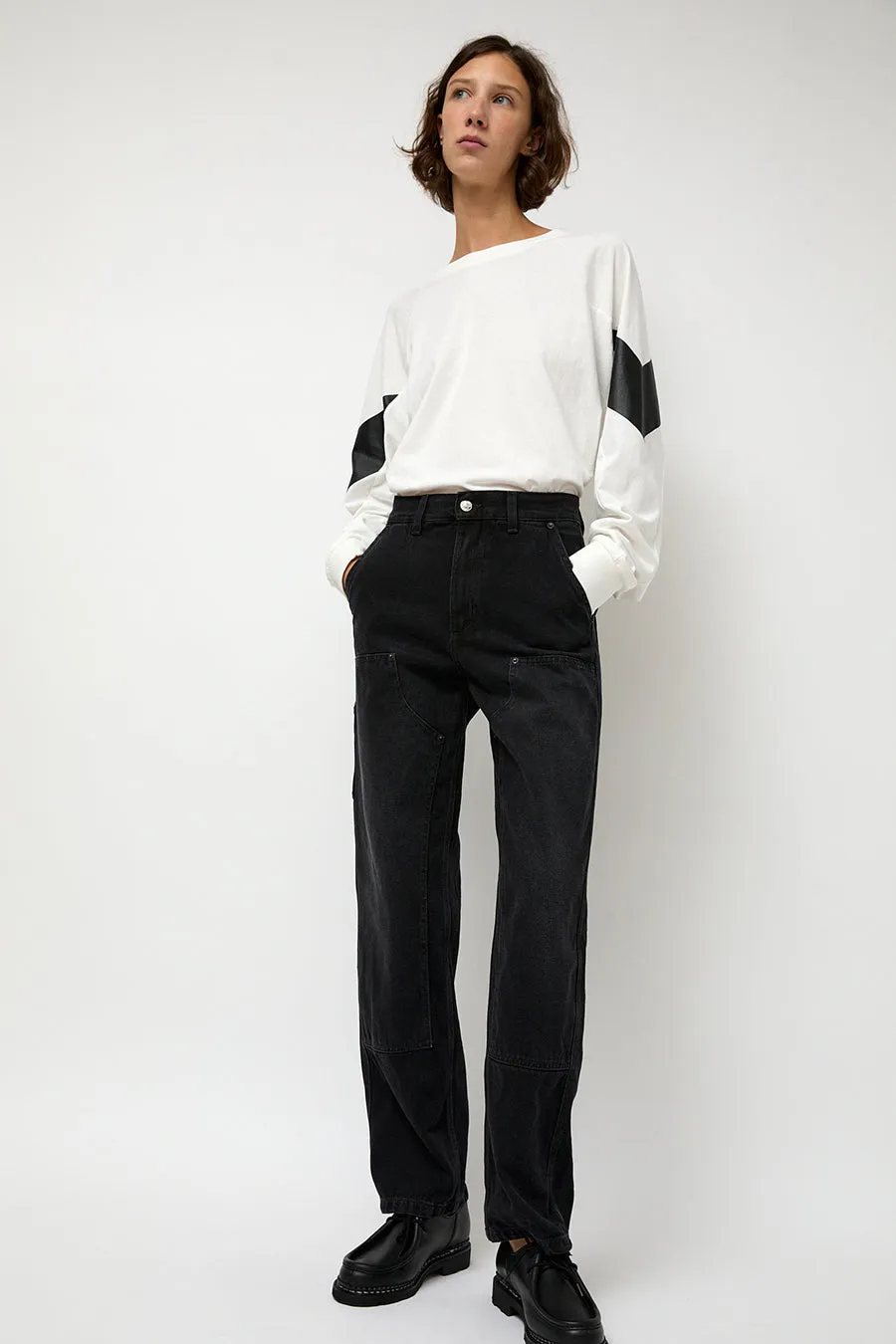 6397 Double-Knee Jean in Spider Black sold by No. 6