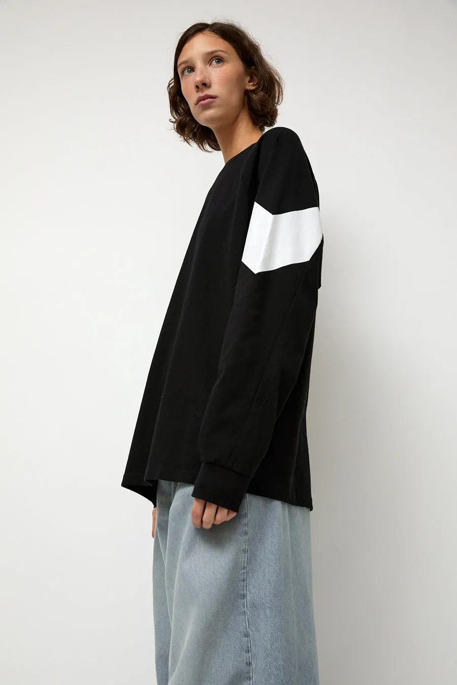 6397 Chevron Raglan Tee in Black sold by No. 6 product image thumbnail 3