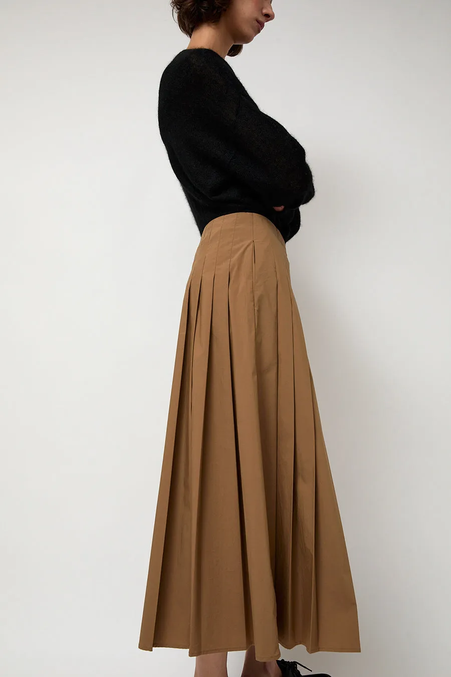 6397 Pleated Wrap Skirt in Khaki sold by No. 6 product image thumbnail 5