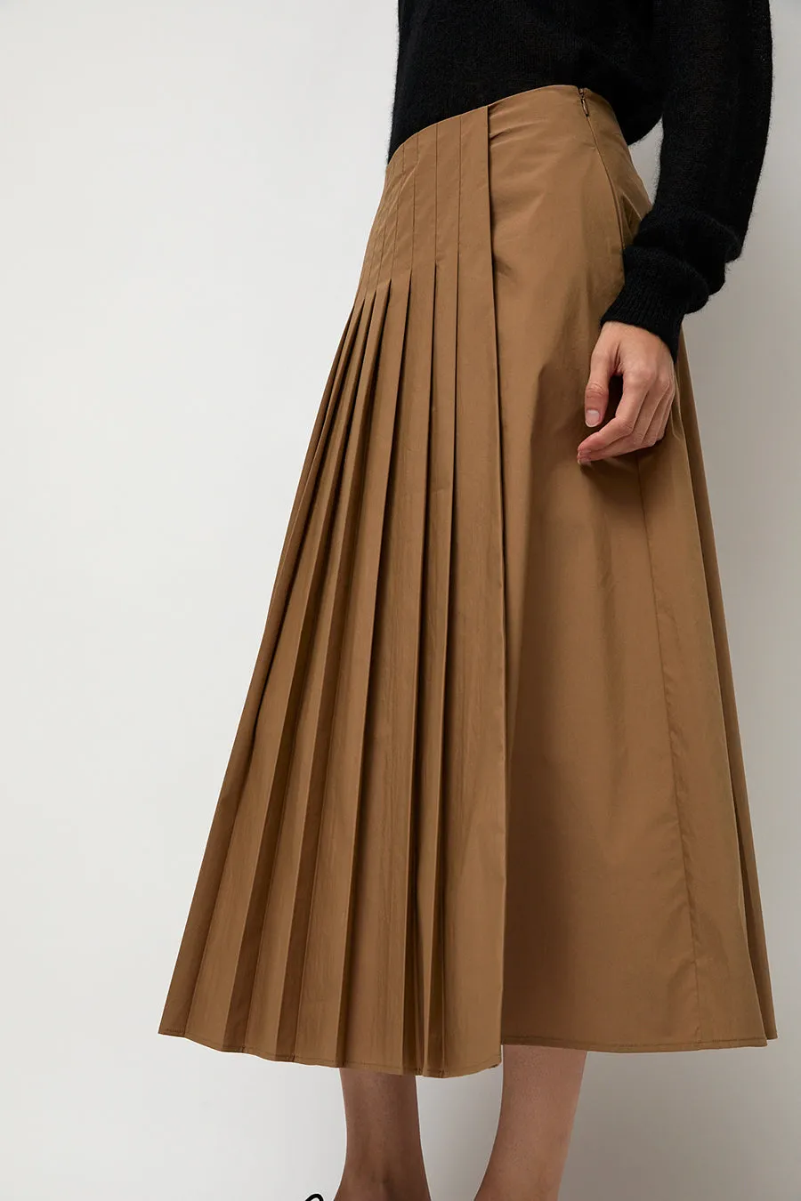 6397 Pleated Wrap Skirt in Khaki sold by No. 6 product image thumbnail 2