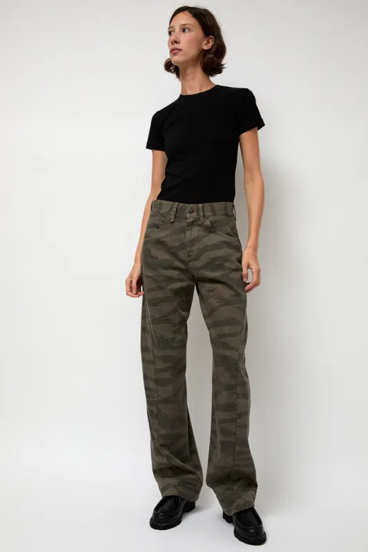 6397 Full Twisted Seam Pant in Bark sold by No. 6