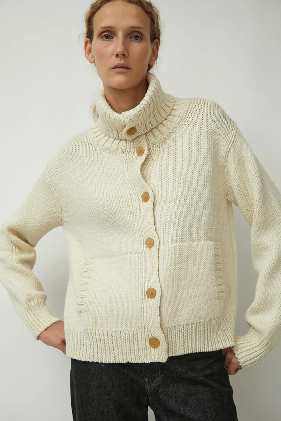 M Patmos Mila Cardigan in Ivory sold by No. 6