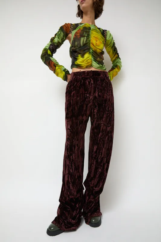 Collina Strada Dante Trouser in Brown made by Collina Strada