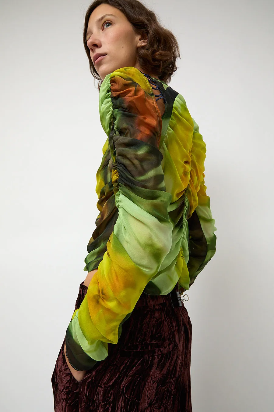 Collina Strada Gathered Delilah Top in Melting Bloom sold by No. 6 product image thumbnail 3