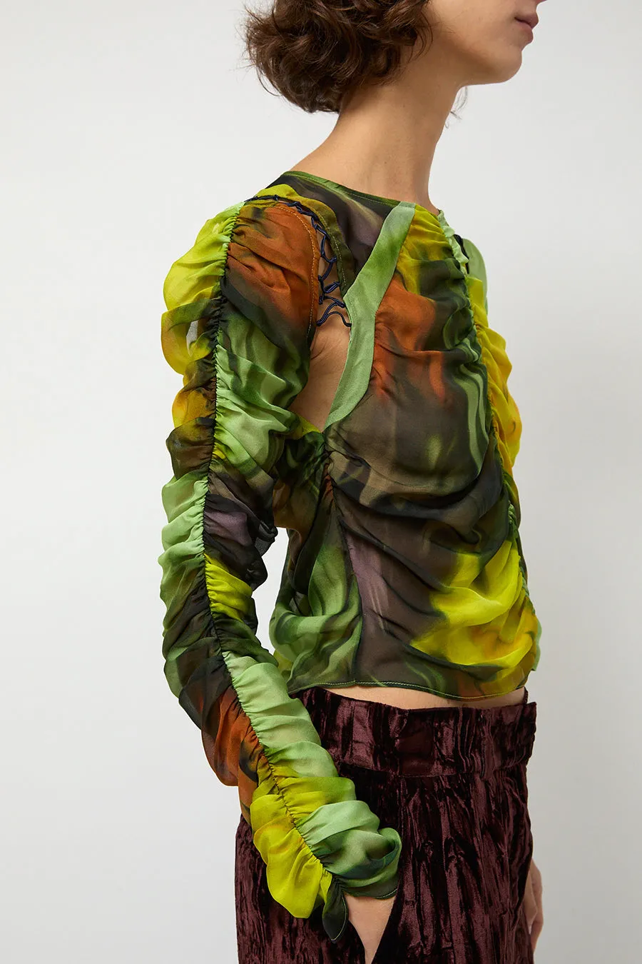 Collina Strada Gathered Delilah Top in Melting Bloom sold by No. 6 product image thumbnail 4