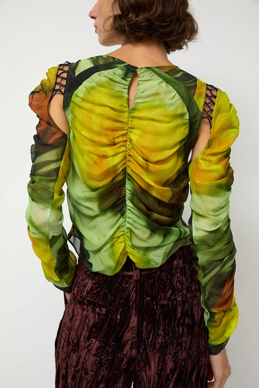 Collina Strada Gathered Delilah Top in Melting Bloom sold by No. 6 product image thumbnail 5